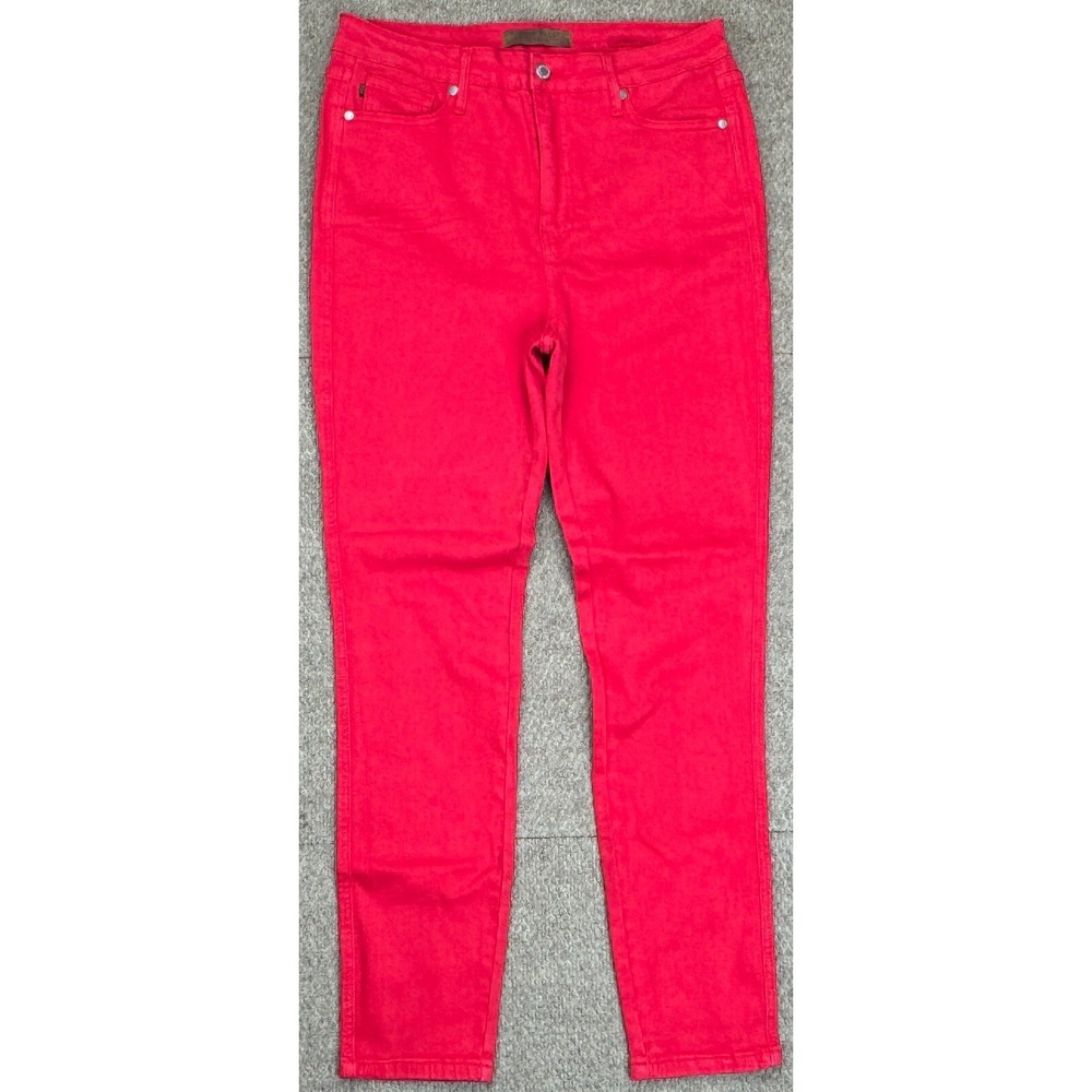 Judy Blue Los Angeles Garment Dyed Women Red Jeans Size‎ 13/31